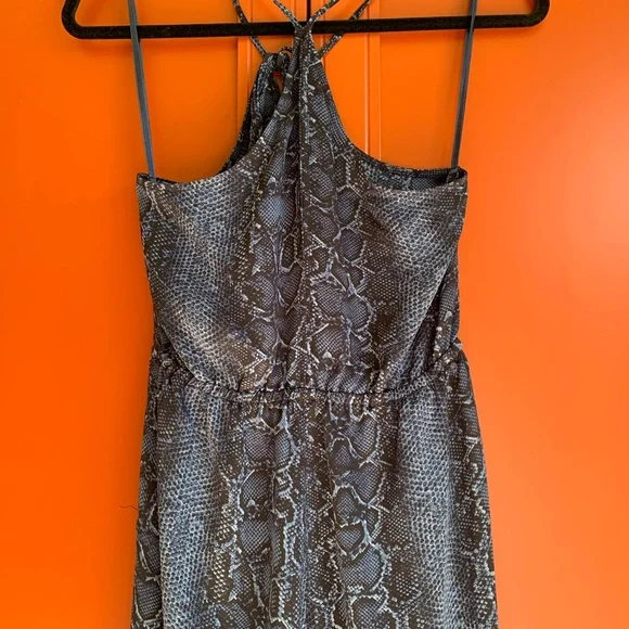 BCBGMaxazria Python Print Satin Jumpsuit - Picture 8 of 10